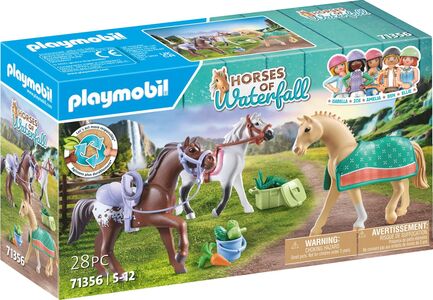 Playmobil Horses of Waterfall Lekset Tre Hästar med Sadlar