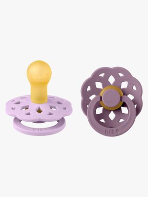 BIBS Boheme Napp 2-Pack Latex Stl 1 Rund, Violet Sky/Mauve