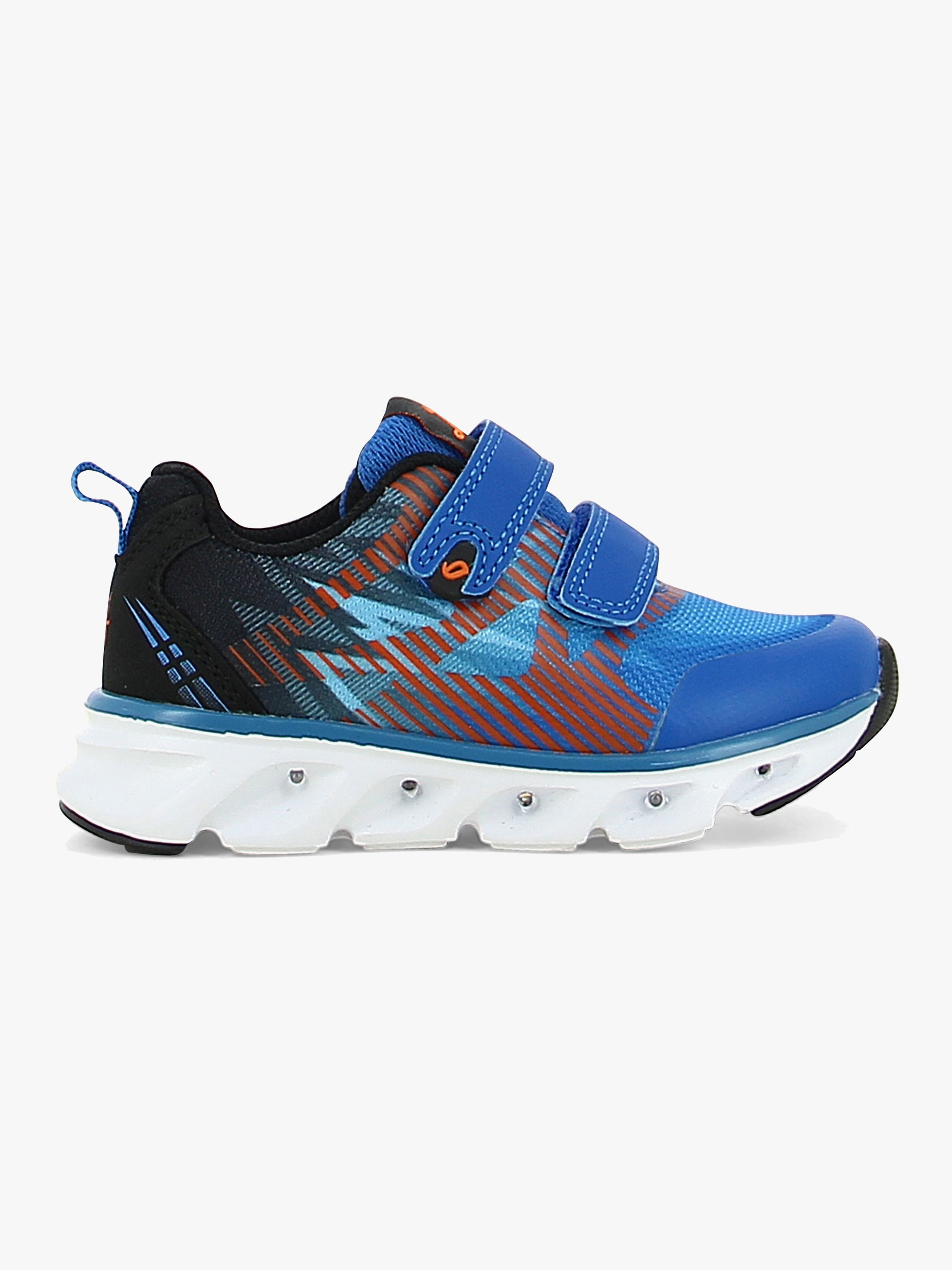 Leaf Skalka Blinkande Sneakers, Blå/Orange, 30