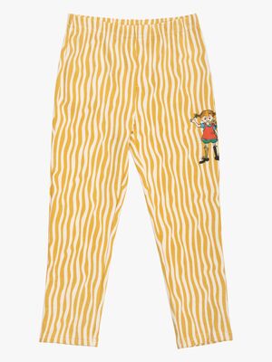 Pippi Langstrumpf X Martinex Streifen Leggings, Curry