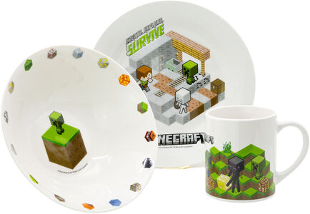 Minecraft Matset Keramik 3-pack