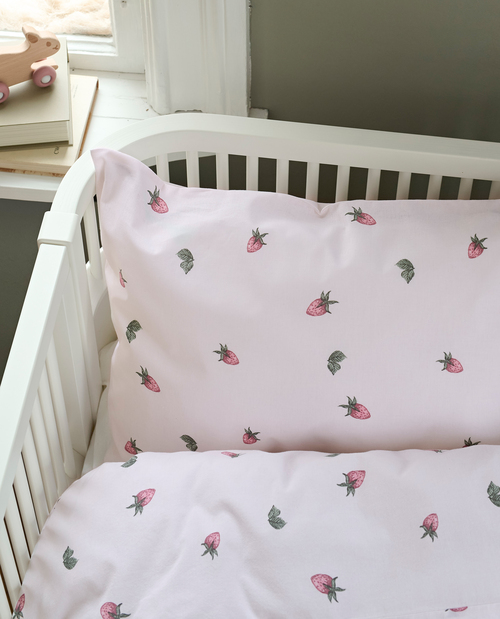 Borganäs Bäddset Spjälsäng Jordgubbsdröm 100x130