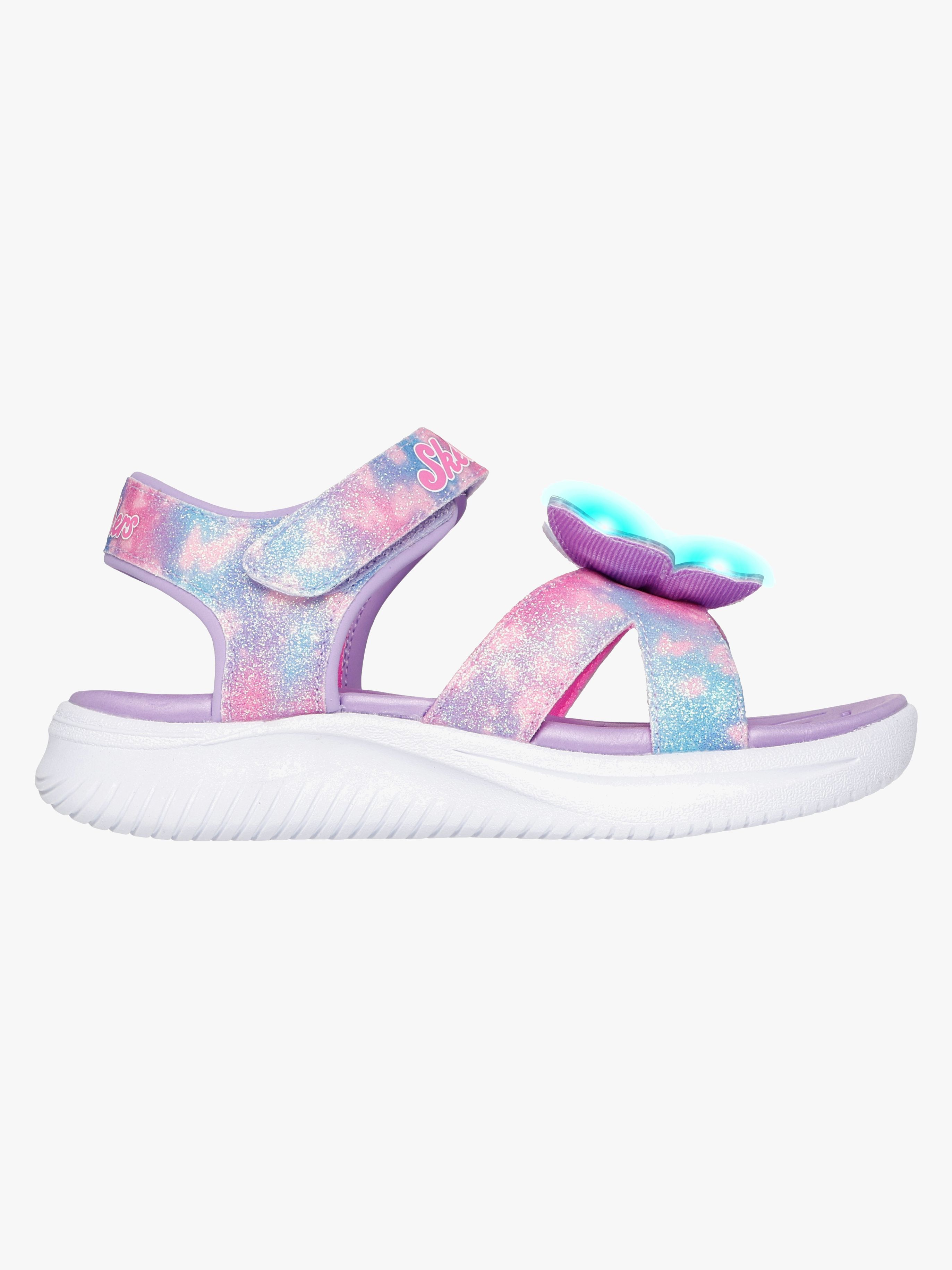 Skechers Jumpsters Butterfly Brites  Blinkande Sandaler, Purple, 35