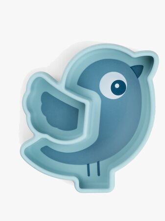 Done By Deer Stick & Stay Silikontallrik Birdee, Blue