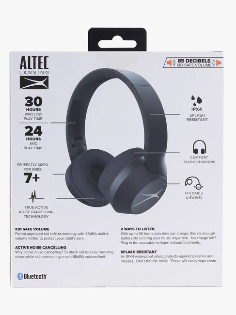 Altec Lansing Hörlurar Trådlösa ANC 2-i-1, Svart