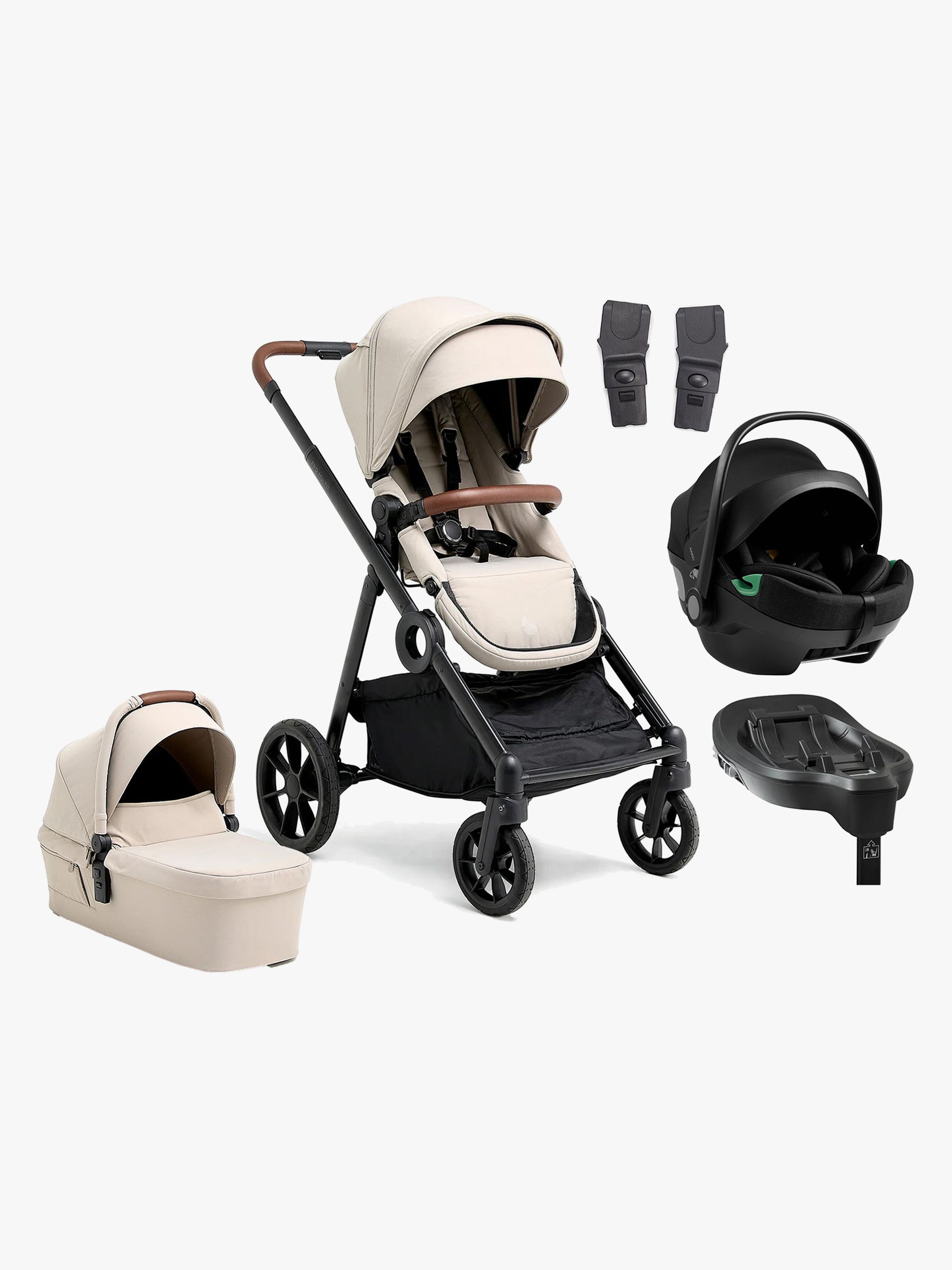 Beemoo Pro Multi 2 Duovagn inkl. Axkid GOKID Babyskydd &  Bas, Latte Beige