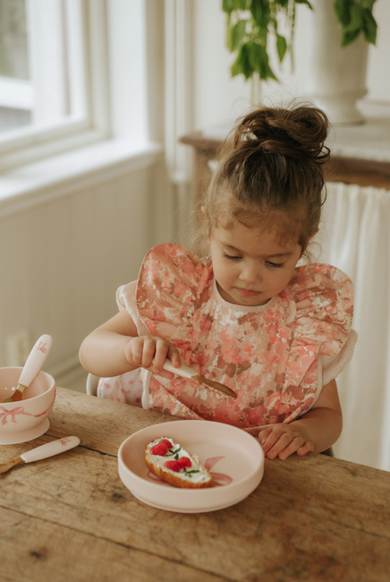 Elodie Tallrik Set Silikon, Rosy Bow