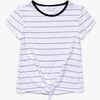 Luca & Lola Barletta Topp, White/Black Stripes