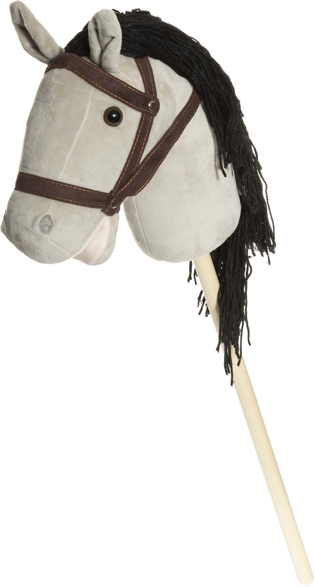 Teddykompaniet Käpphäst med tyglar 80 cm Grå