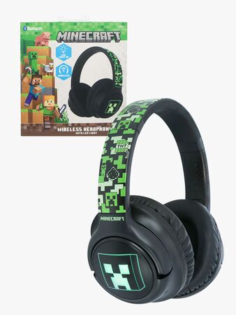 Minecraft Hörlurar Trådlösa med LED Sharing AUX