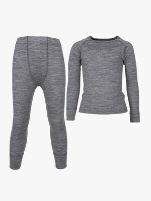 Lindberg Rib Merino Thermounterwäsche Merinowolle, Grey Melange