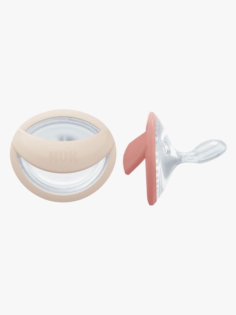 NUK Perfect Match Napp 2-Pack Stl 1, Beige/Red