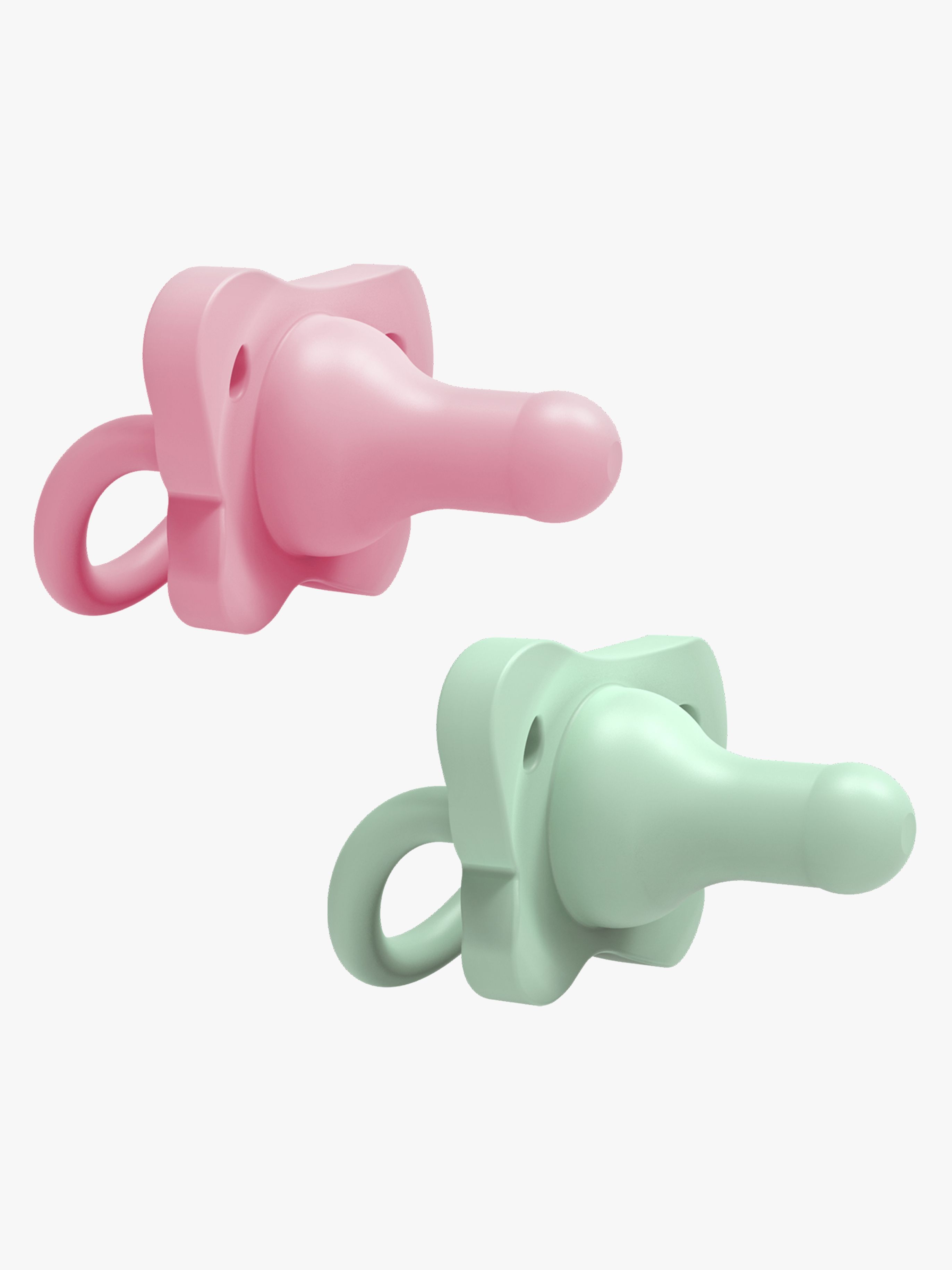 Dr. Brown's HappyPaci Napp 0-6m 2-pack Silikon, Rosa/Grön