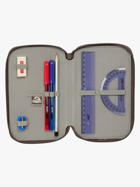 Jurassic World  Fyllt Trippelpennfodral 37 Delar, Brun