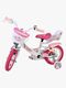 Volare Unicorn Cykel 12 Tum, Vit