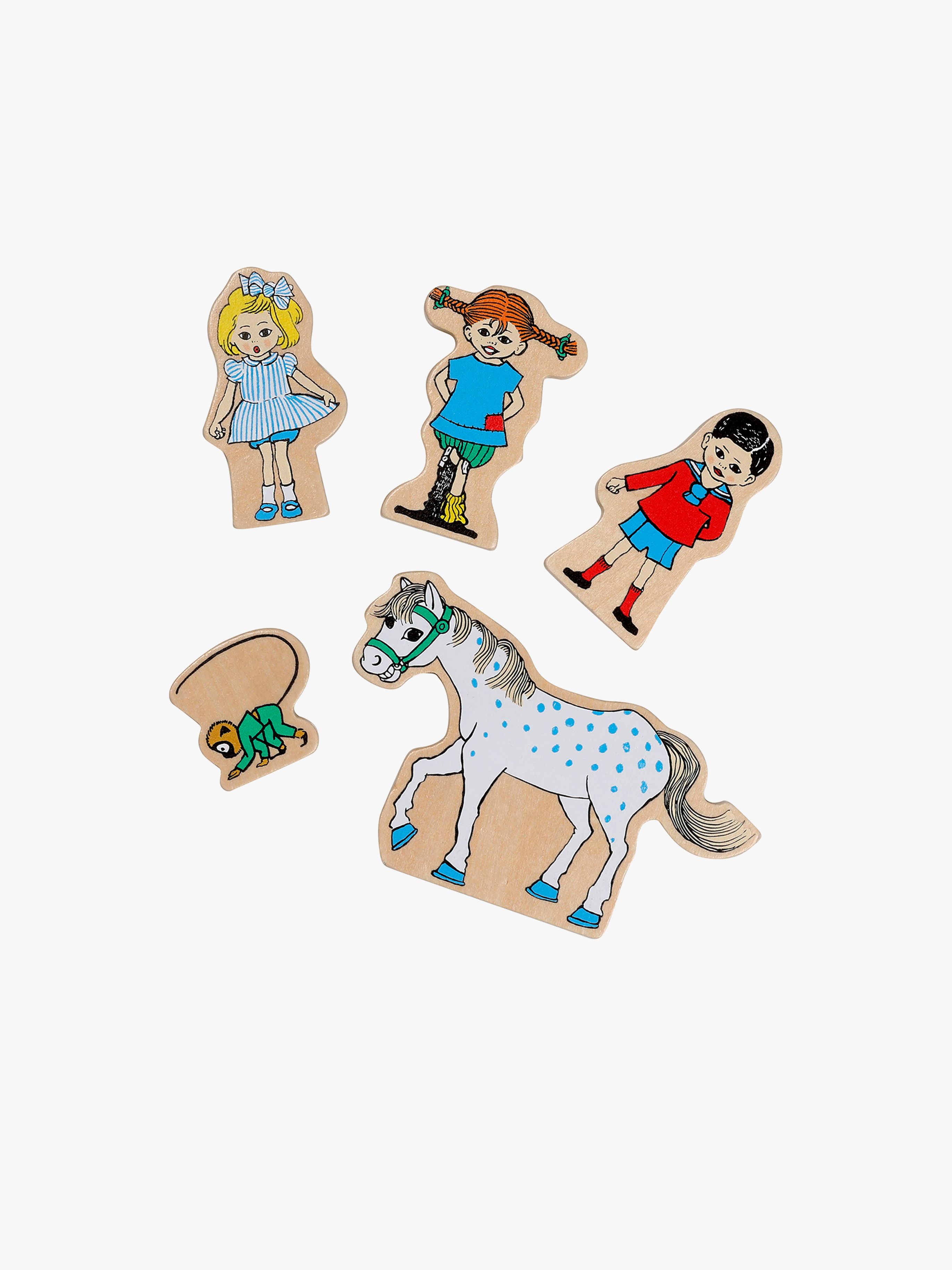 Pippi Långstrump Träfigurer 5-pack