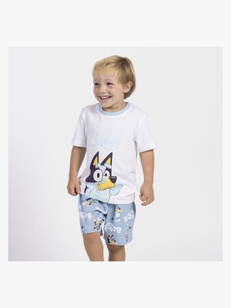 Bluey Pyjamas, Vit/Blå