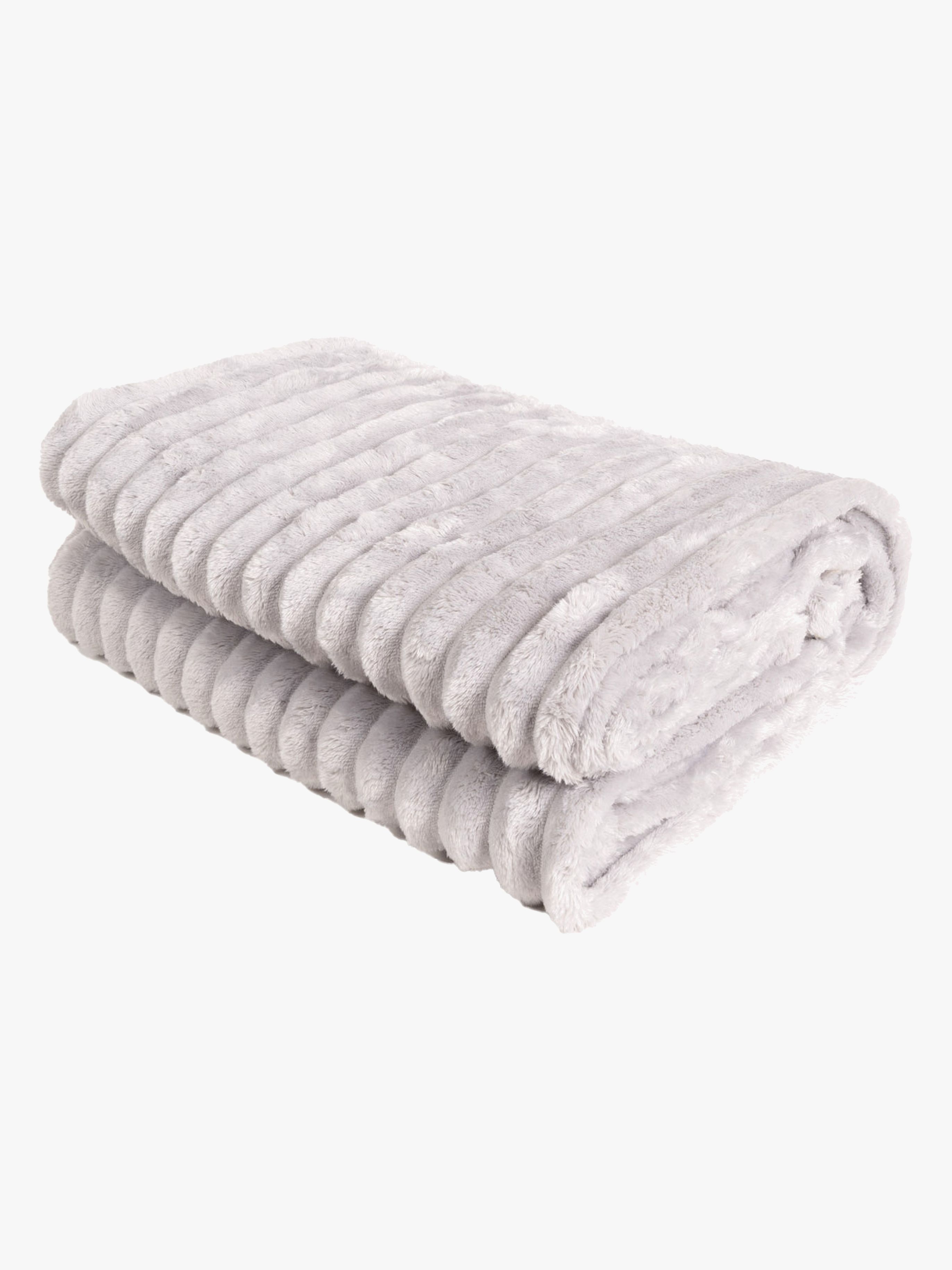 KMCarpets Stripe Pläd 130x170, Silver