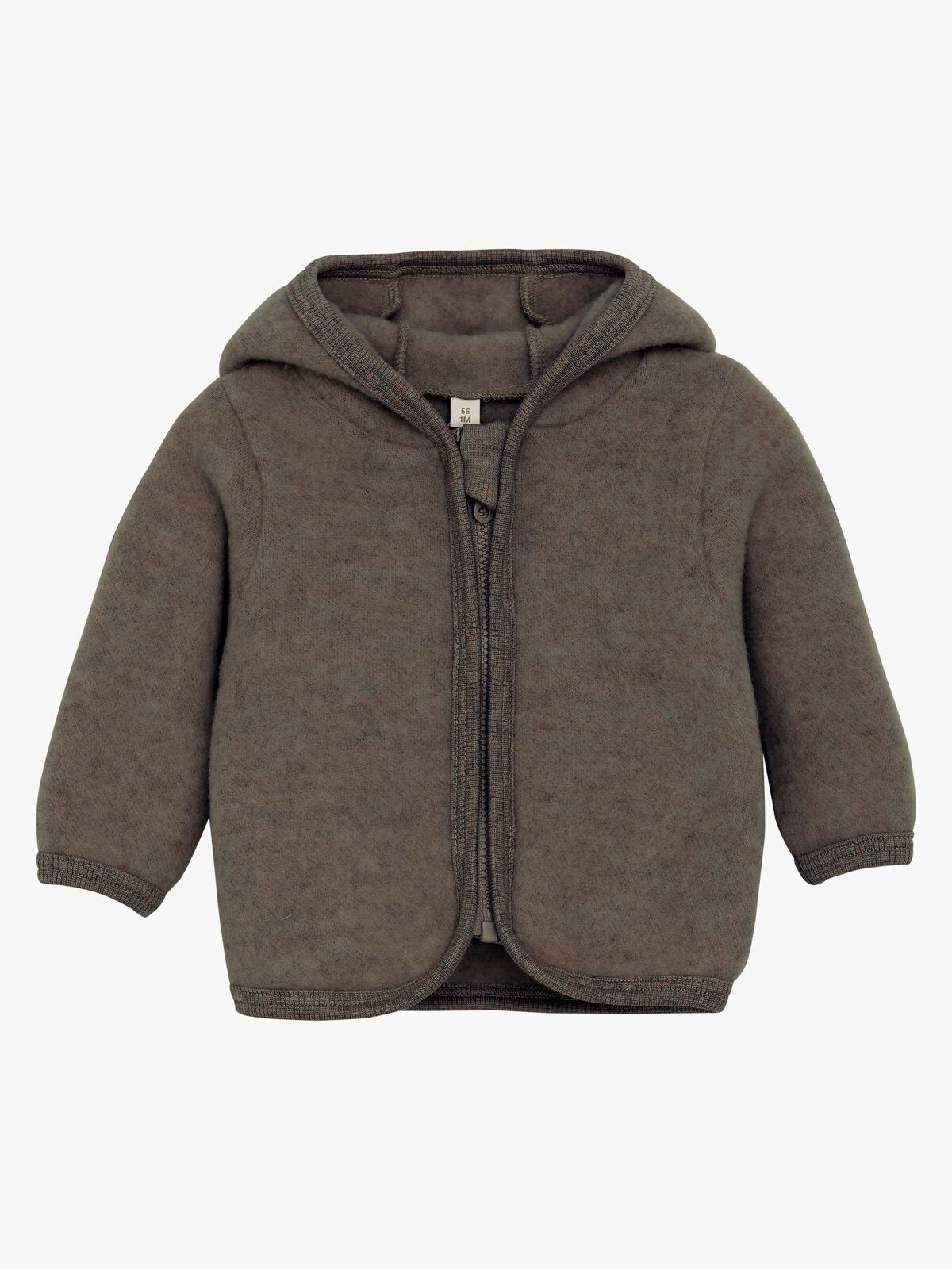 Huttelihut Ullfleecejacka Merinoull, Brown Melange