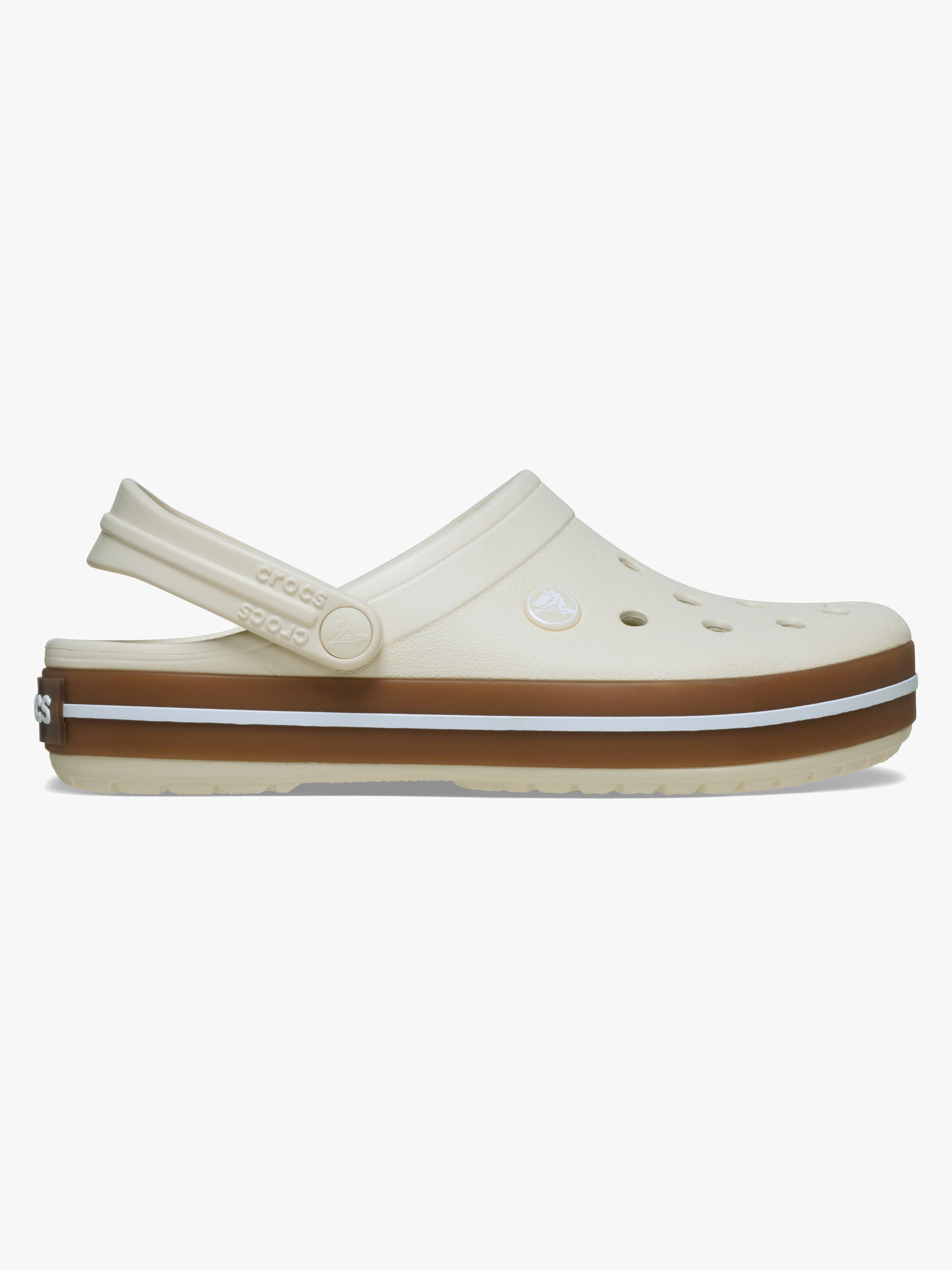 Crocs Crocband Gum Tofflor, Summit White, 30-31