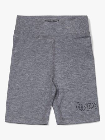 Hyperfied Jersey Logo Biker Shorts, Grey Melange