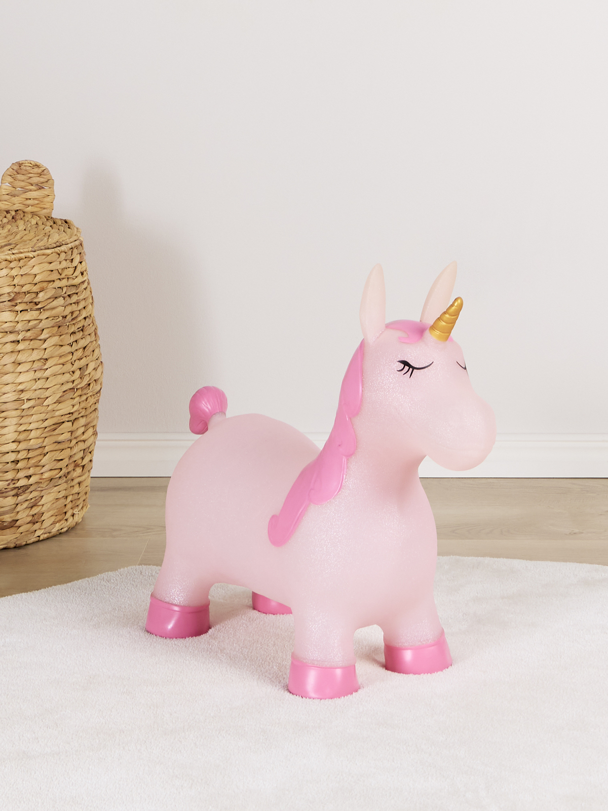Cloudberry Castle Hoppdjur Glittrig Enhörning, Rosa