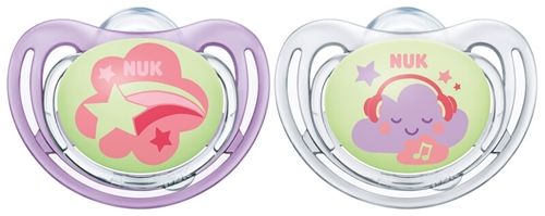 NUK Freestyle Night & Day 6-18 Månader Napp 2-pack, Lila