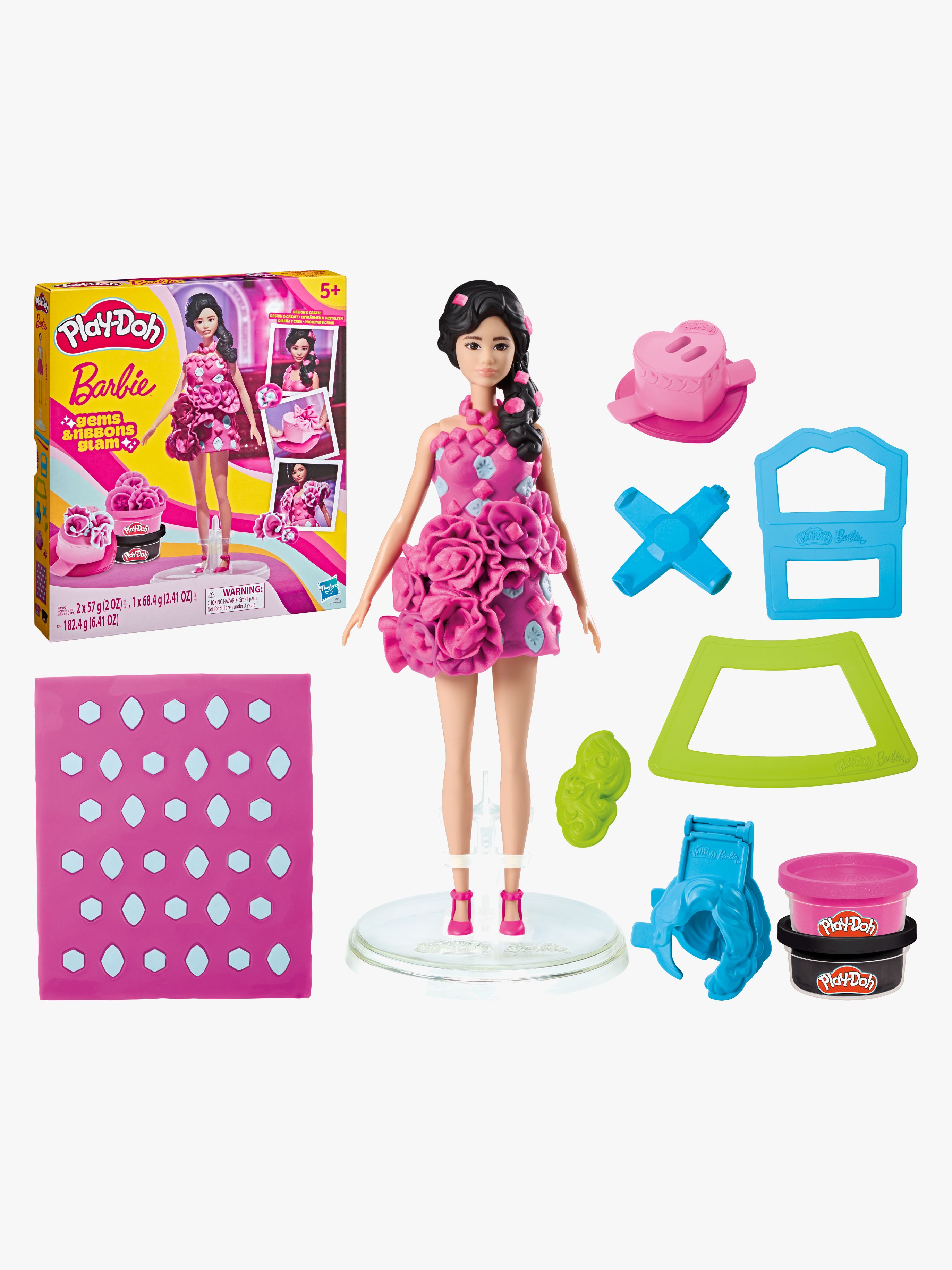 Play-Doh Barbie Leklera med Docka Ädelstenar och Rosetter