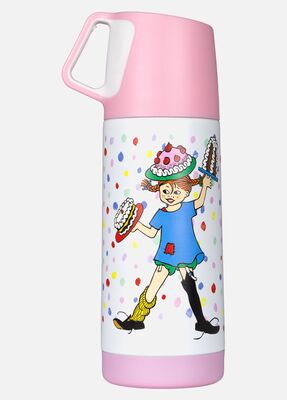 Pippi Langstrumpf Geburtstag Isolierflasche, Rosa