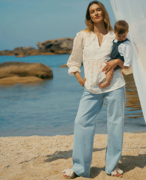 Cache Coeur KELLY Gravidjeans, Light Blue