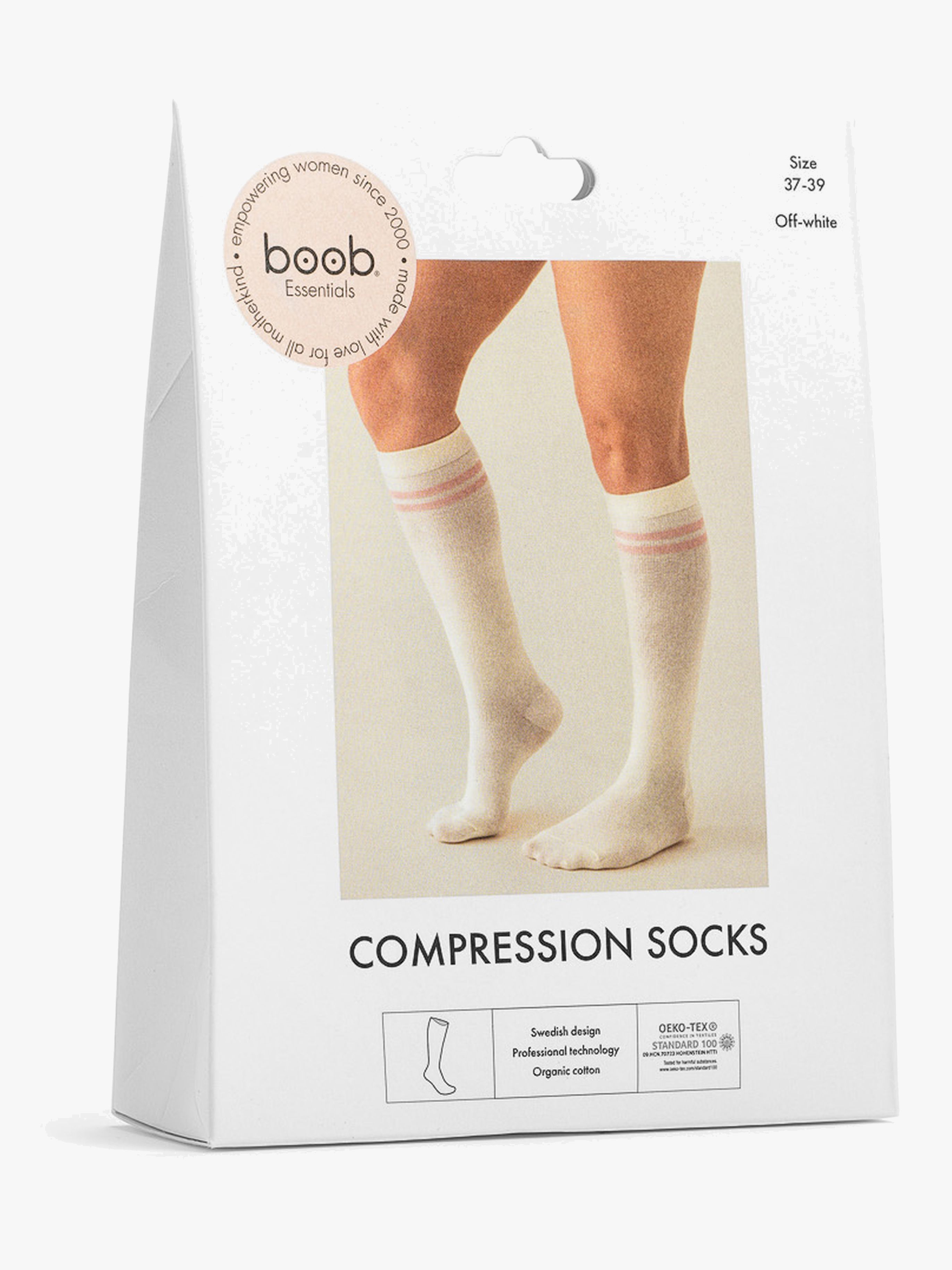 Boob Essentials Stödstrumpor, Off-white