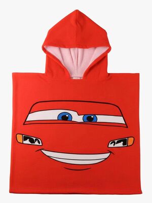 Disney Cars Strandponcho Mikrofaser, Rot
