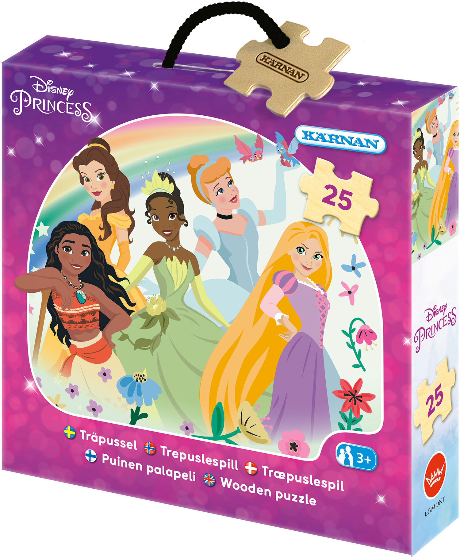 Disney Princess Askpussel I Trä 25 Bitar