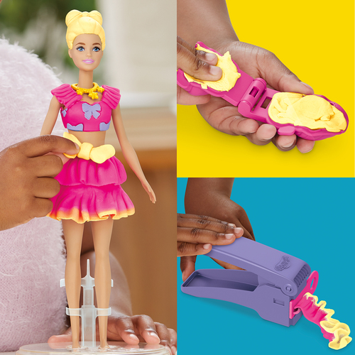Play-Doh Barbie Leklera med Docka Volanger & Rosetter