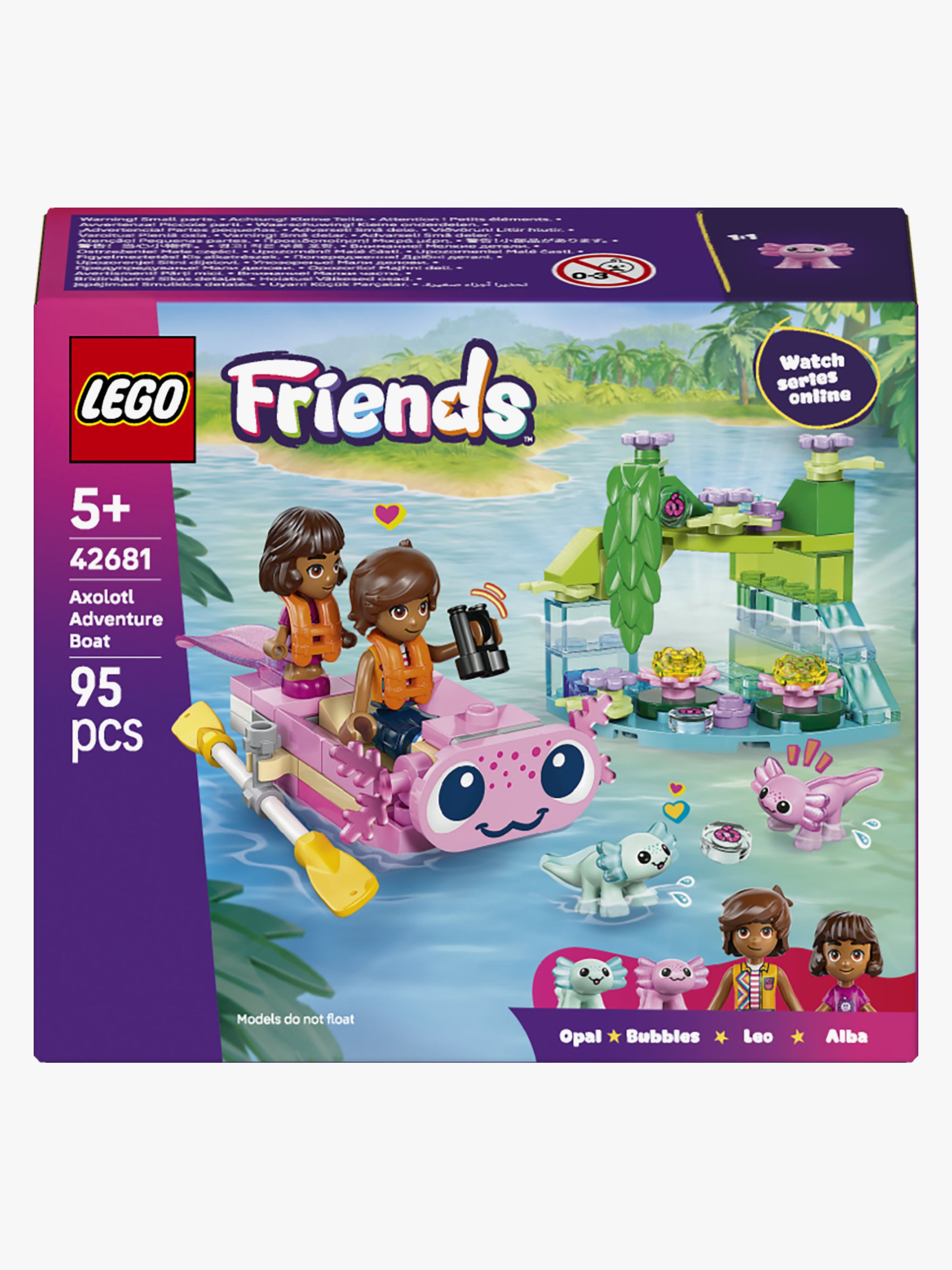 LEGO Friends 42681 Äventyrsbåt med axolotler
