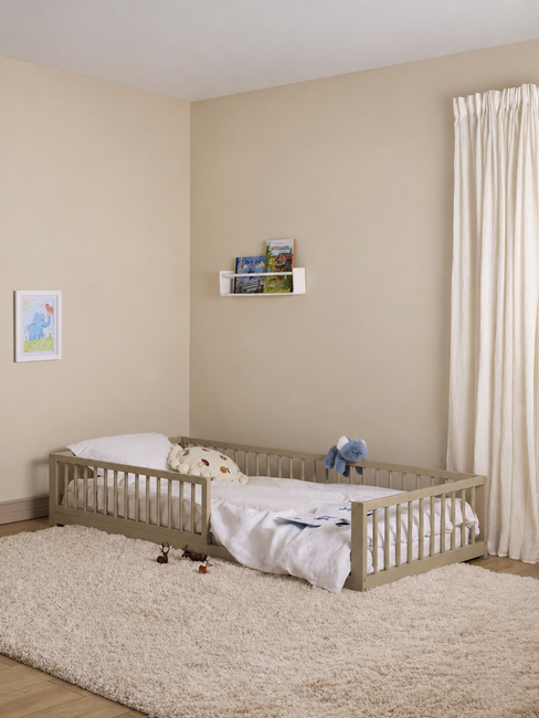 Minitude DYLAN Juniorsäng/Montessorisäng 90 x 200, Beige 2169797_SHIDA23021A-L-BEIGE-2675_5.jpg
