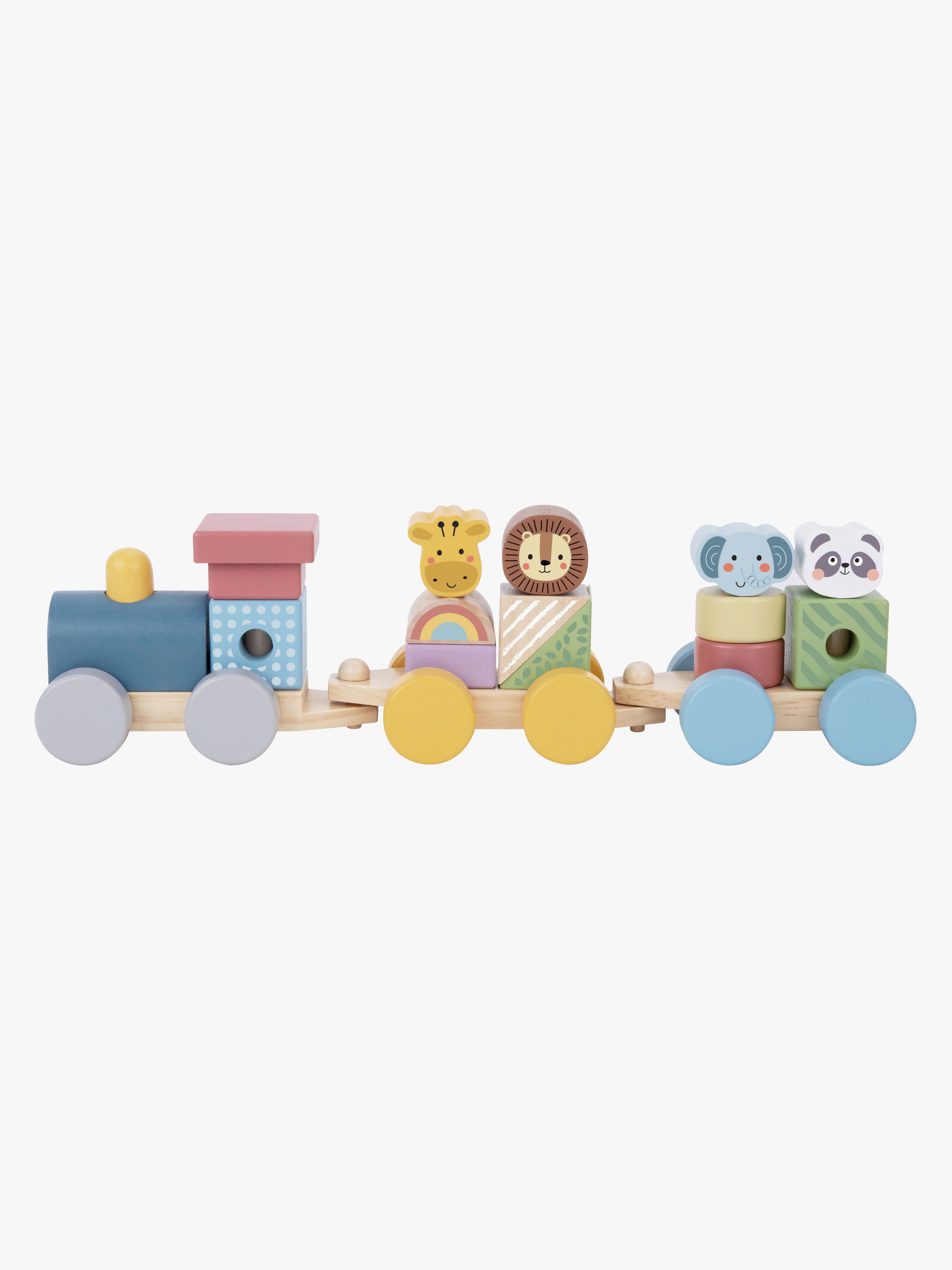Tooky Toy Stapelleksak Tåg Djur