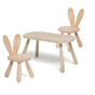 Minitude Nordic Bord Oval stol kanin,trä