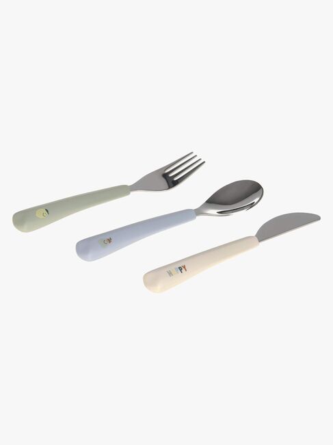 Lässig Bestick med Silikongrepp 3-pack, Happy Fruit Lemon