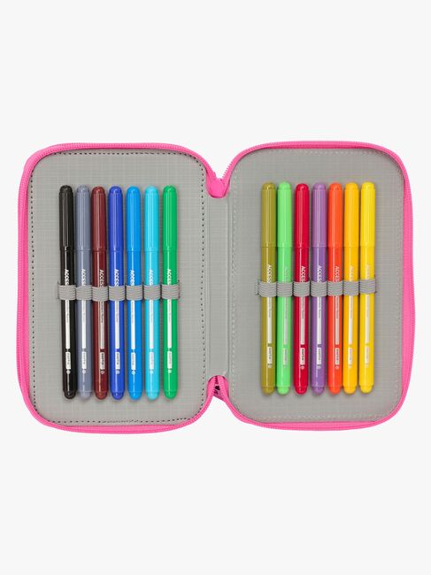 Hello Kitty Kuromi Trippelpennfodral, Rosa/svart