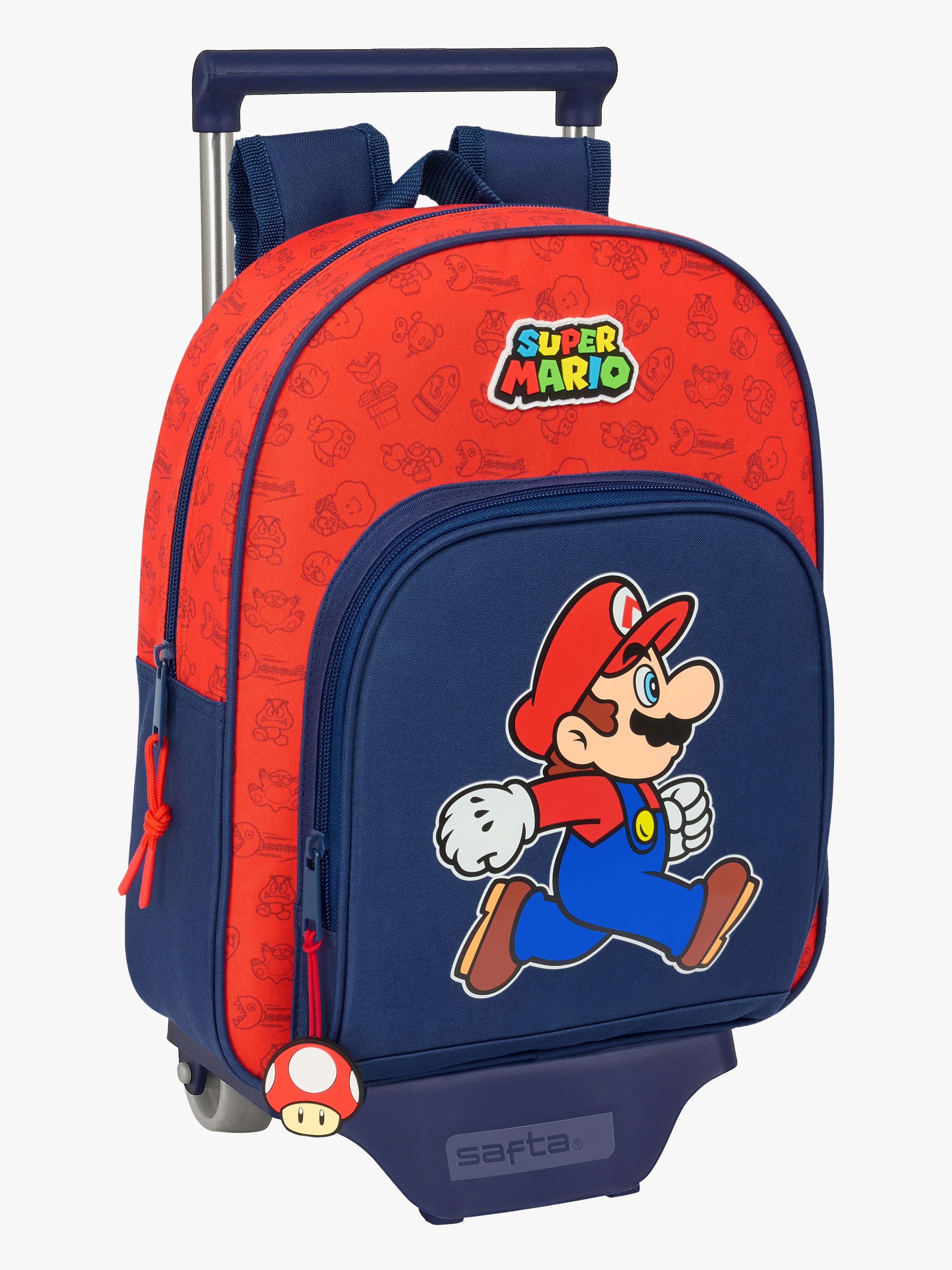 Super Mario Small Trolley Resväska 10L Trick, Mörkblå/röd