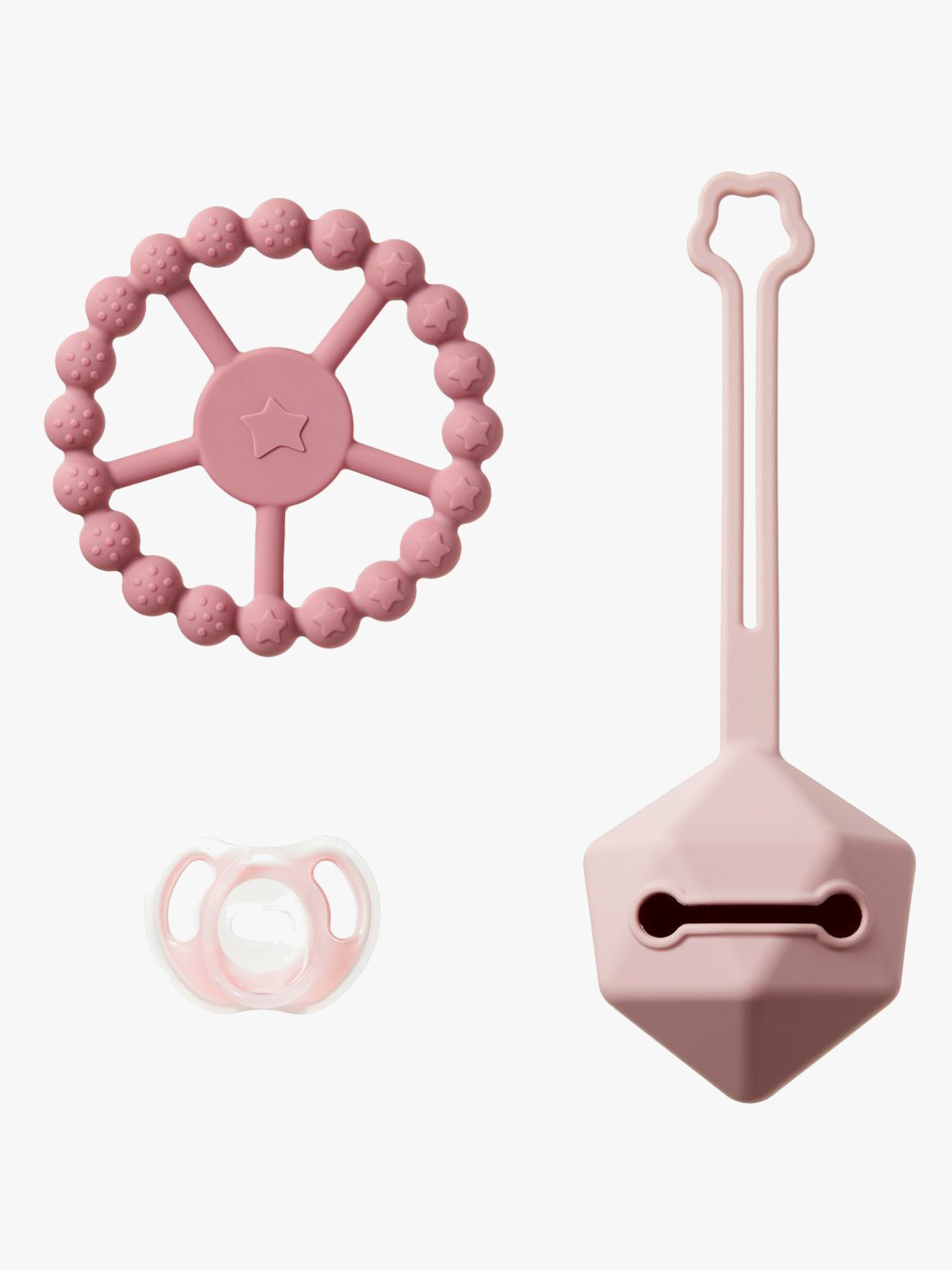 Tommee Tippee Napp & Bitring Gåvoset Silikon, Rosa