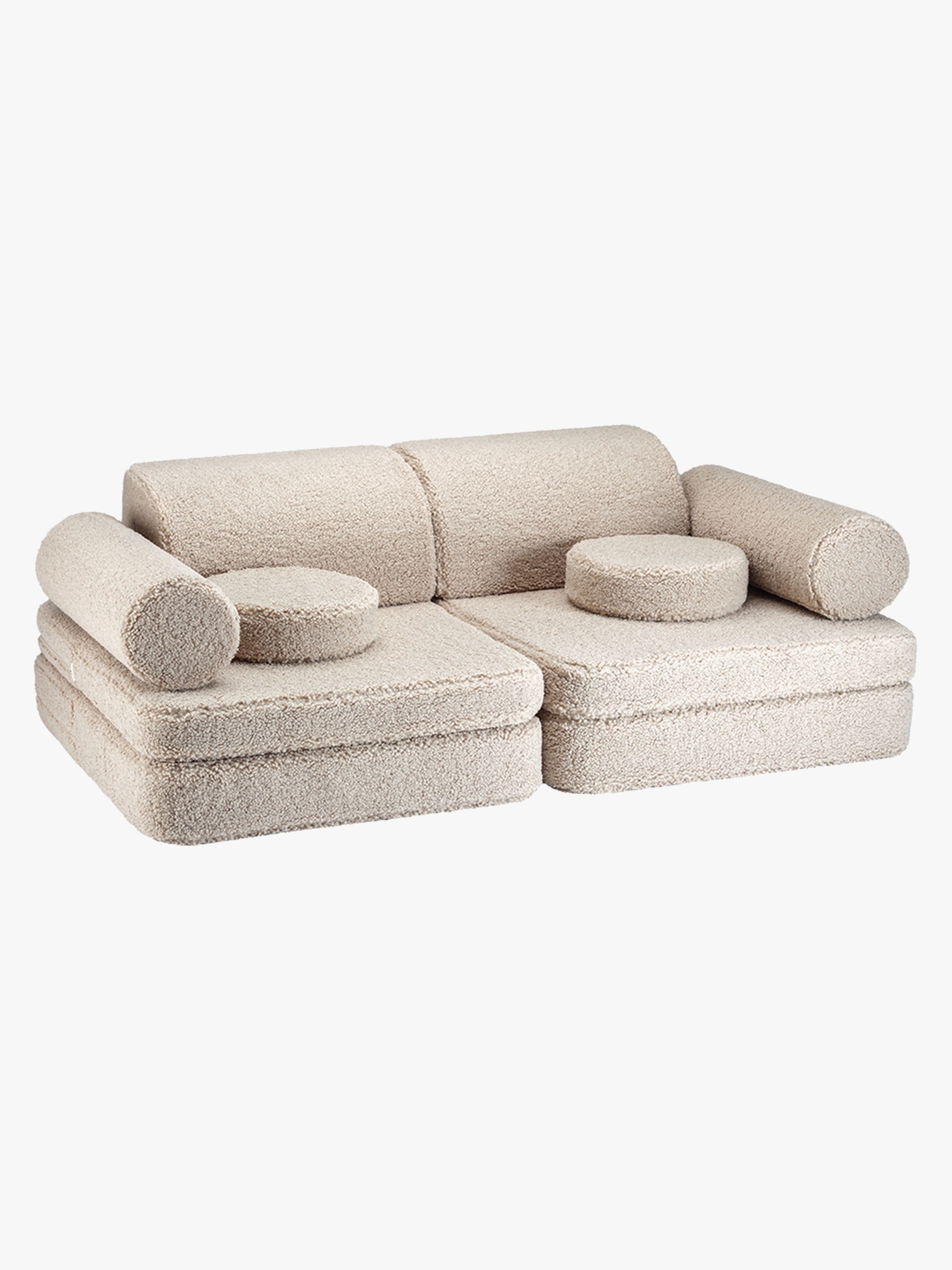 Wigiwama Play Byggbar Soffa 272x156 cm – mysig teddysoffa från 3 år