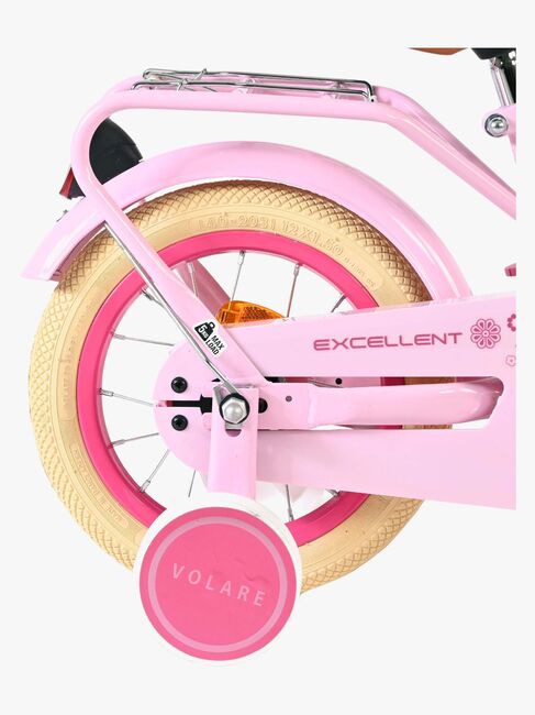 Volare Excellent Cykel med Korg 12 Tum, Rosa