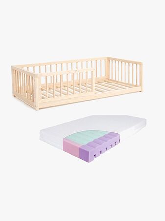 Minitude DYLAN Juniorsäng 70x140 inkl. Babymatex Aero Madrass, Natur