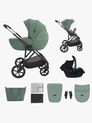 Kinderkraft Prime 3  3-in-1 Kombikinderwagen, Dark Green