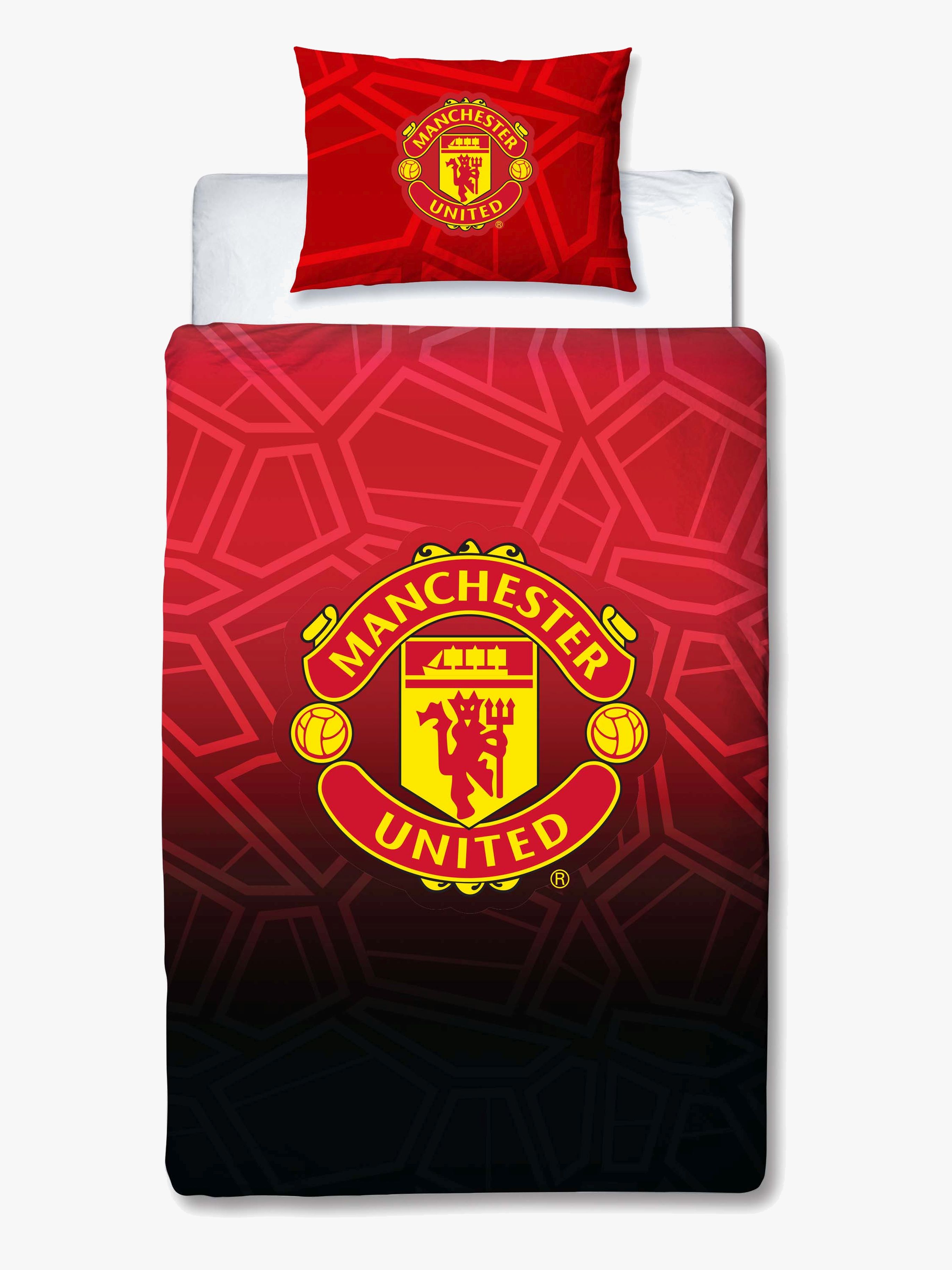 Manchester United Bäddset 150x210, Svart/Röd
