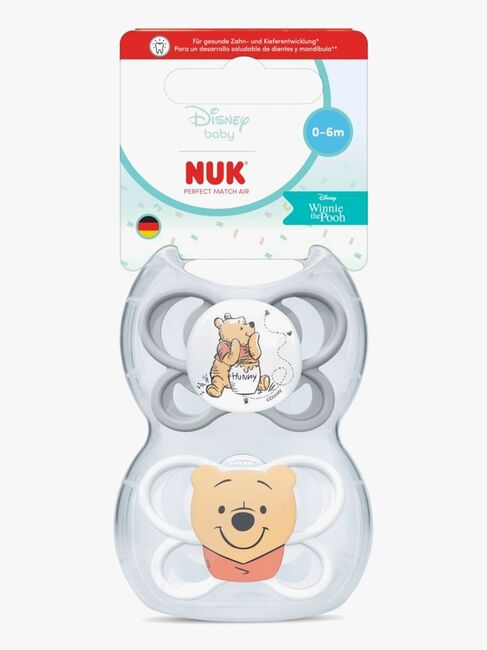 NUK Perfect Match Air Napp 2-Pack Stl 1 Nalle Puh