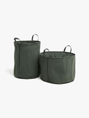 Alice & Fox DINA Aufbewahrungskorb 2er-Pack, Dusty Green