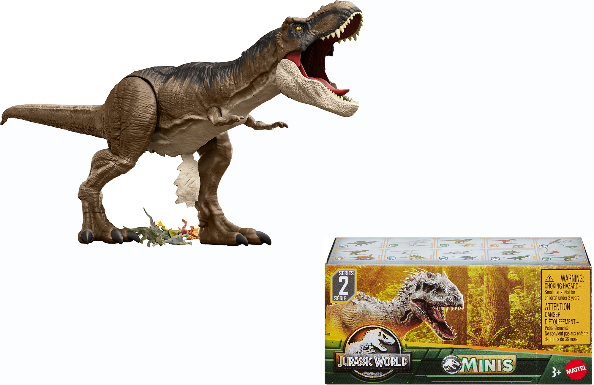 Jurassic World Super Colossal Tyrannosaurus Rex med Minidinosaurier